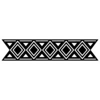 Geometric Deco Border, Minimalist Pattern, Black White, Texture vector