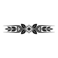 Elegant Floral Border, Vintage Style, Decorative Element - Emblem vector