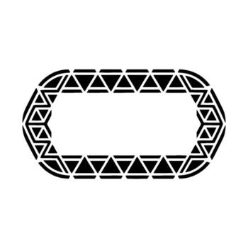 Geometric Oval Frame, Minimalist , Abstract Pattern vector