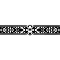 Elegant Floral Border, Vintage , Decorative Element, alternate version 310 vector