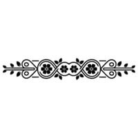 Elegant Floral Border, Vintage Element, alternate version 52 vector