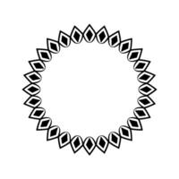 Geometric Halo Minimalist Black White Frame vector