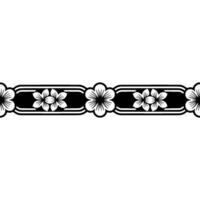 Floral Art Deco Border Elegant Botanical vector