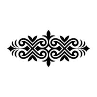Elegant Black Ornamental Border, Vintage Element, Intricate vector