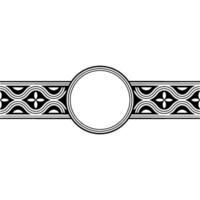 Art Deco Border Element, Circular Focal Point vector