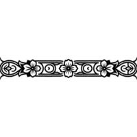 Intricate Floral Border, Vintage Ornamentation, Decorative Element, Pattern vector