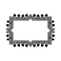 Art Deco Botanical Frame Elegant Element, Leaves vector