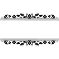 Elegant Floral Border, Vintage Element, alternate version 54 vector