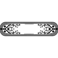 Art Deco Floral Border, Elegant Element - Botanical vector