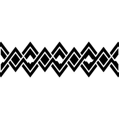 Geometric Border, Repeating Diamond Pattern, Minimalist, Linear