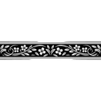 Elegant Floral Border, Vintage , Decorative Element, alternate version 323 vector