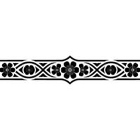 Elegant Floral Border, Vintage , Decorative Element, alternate version 325 vector