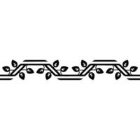 Stylized Vine Border, Elegant Botanical vector