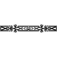 Elegant Floral Border, Vintage Element, alternate version 55 vector