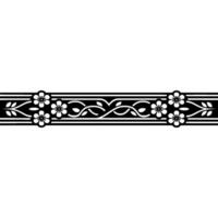 Elegant Floral Border, Vintage Style, Decorative Element, alternate version 34 vector