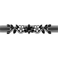 Art Nouveau Floral Border, Elegant Decorative Element - Foliage vector