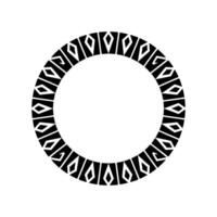 Geometric Circle Frame, Tribal Pattern, Minimalist, Abstract vector