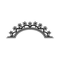 Elegant Floral Arch, Minimalist vector