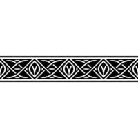 Intricate Celtic Border, Geometric Pattern, Vintage, Textile vector