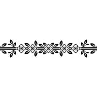 Elegant Floral Border, Vintage , Decorative Element, alternate version 340 vector