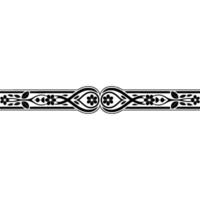 Elegant Floral Border, Vintage Element, alternate version 59 vector