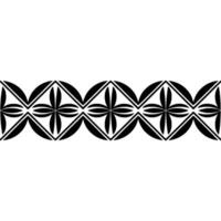 Geometric Border, Stylized Floral Pattern, Minimalist - Symmetry vector