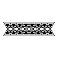 Geometric Tribal Border, Minimalist, alternate version 24 vector