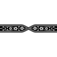 Elegant Floral Border, Japanese , Minimalist Pattern, Motif vector