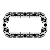 Geometric Deco Frame, Minimalist , Elegant Border - Symmetrical vector