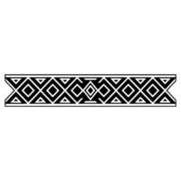 Geometric Tribal Border, Minimalist , Black and White, Pattern vector