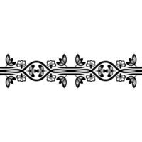 Elegant Floral Border, Vintage Style, Decorative Element, alternate version 38 vector