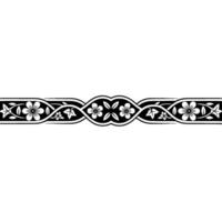 Intricate Floral Border, Vintage Style, Decorative Element - Texture vector