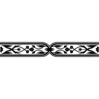 Elegant Floral Border, Vintage Element, alternate version 61 vector