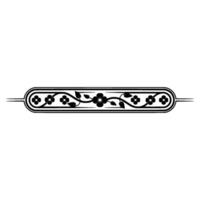 Elegant Floral Border, Vintage Element, alternate version 62 vector