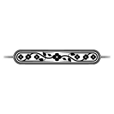 Elegant Floral Border, Vintage Element, alternate version 62