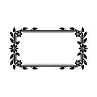 Elegant Floral Frame, Vintage , Decorative Border, alternate version 7 vector