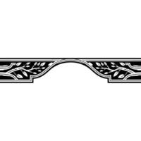 Art Nouveau Branch Border, Elegant Decorative Element vector