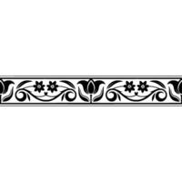 Elegant Floral Border, Vintage Style, Decorative Element - Scrollwork vector