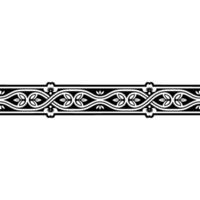 Elegant Black and White Decorative Border, Vintage Style, Lineart vector