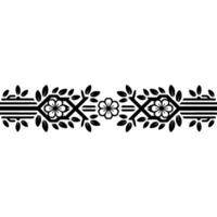 Intricate Floral Border, Vintage Element, Geometric vector