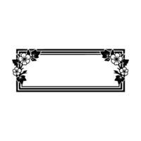 Elegant Floral Frame, Art Deco Style - Decorative vector