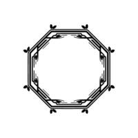 Art Deco Octagon Frame, Elegant Ornamentation vector