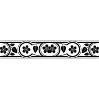 Japanese Blossom Border, Elegant , Traditional Motif vector