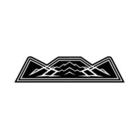 Geometric Mountainscape Emblem, Minimalist vector
