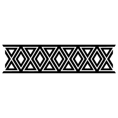Geometric Deco Border, Minimalist Pattern, Template