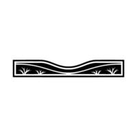 Minimalist Landscape Ribbon, Serene Flow, Natural Elements vector
