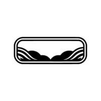 Minimalist Window View of Rolling Waves - Tranquil Horizon vector