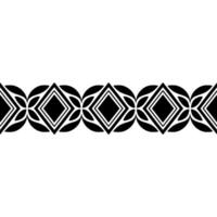 Geometric Deco Border Stylized Diamond Pattern, Symmetrical vector