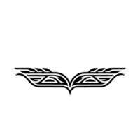 Tribal Wing Emblem, Minimalist , Symbolic Motif vector