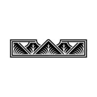 Geometric Mountain Crest Border, Art Deco Style vector